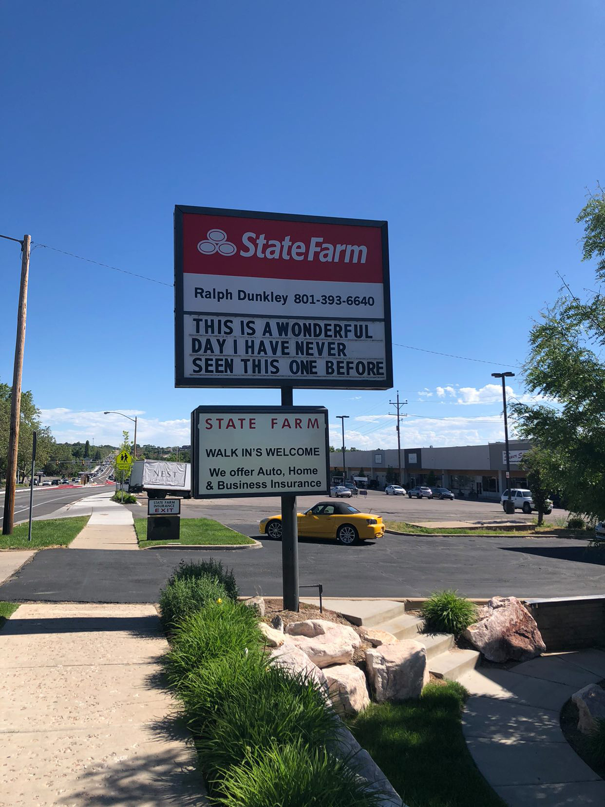 an insurance sign